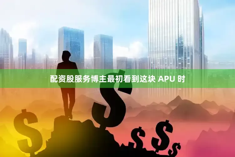配资股服务博主最初看到这块 APU 时